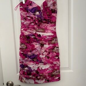 Arden B Strapless Pink and Purple Dress